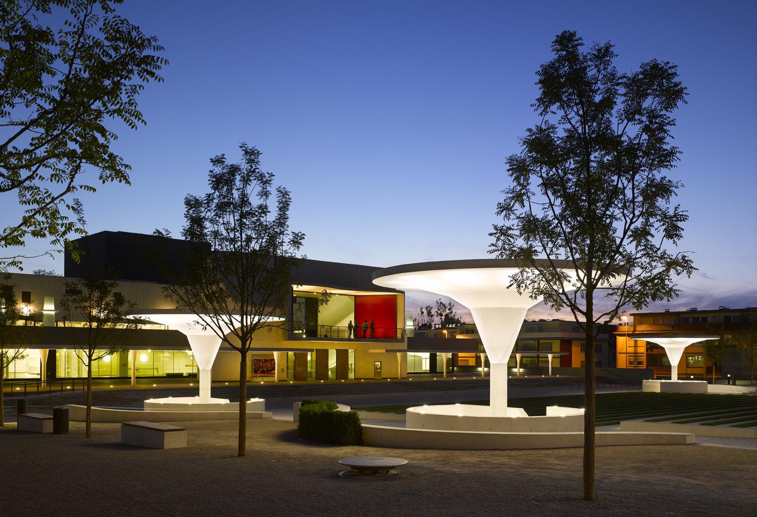 Georg-Büchner-Plaza by the Hessian State Theatre in Darmstadt