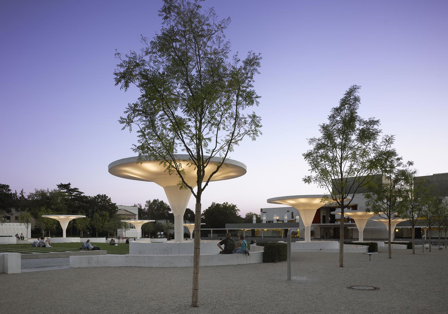 Georg-Büchner-Plaza by the Hessian State Theatre in Darmstadt