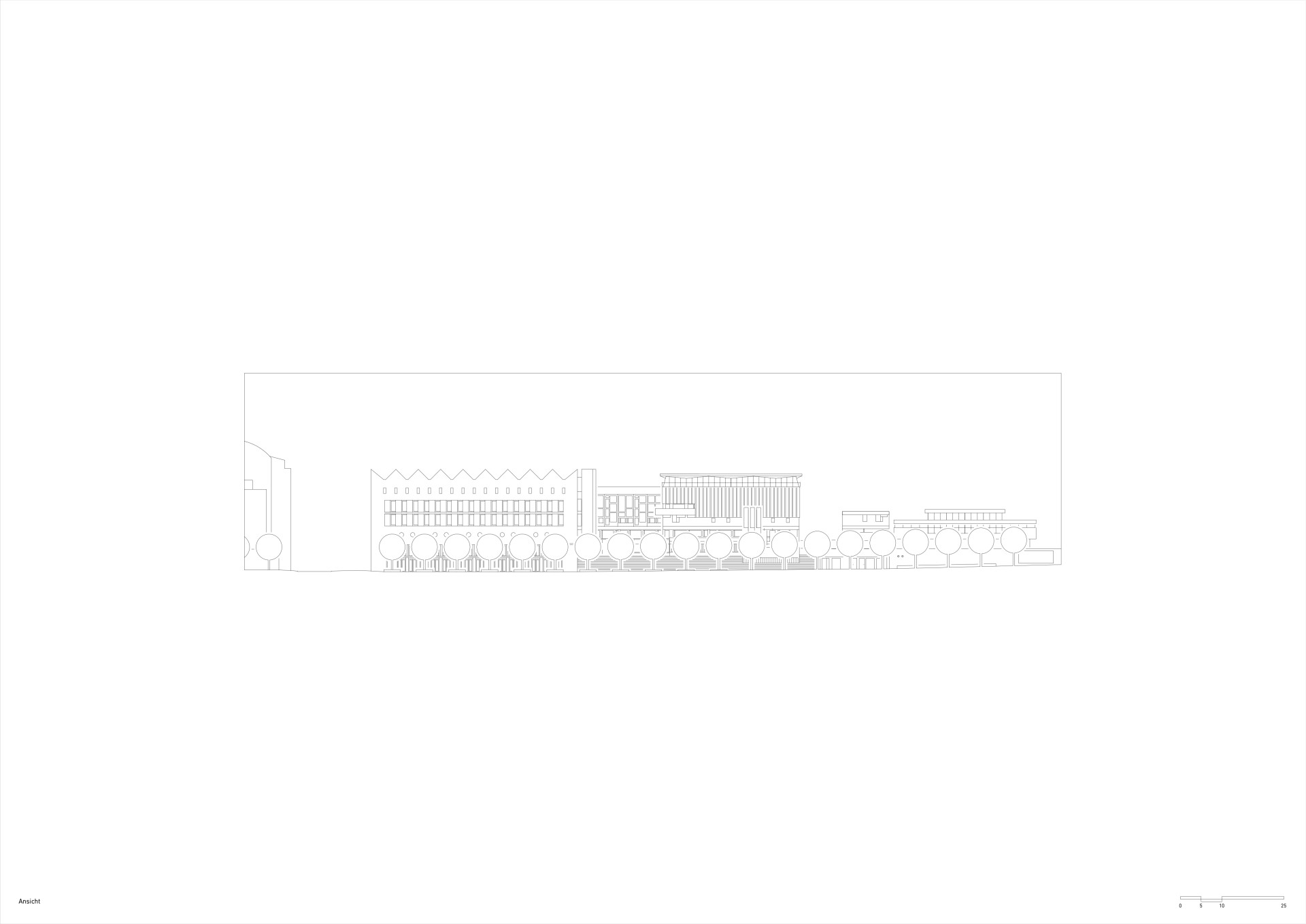 Forecourt Württembergische Landesbibliothek - Boulevard, open Staircase und Space around Fitz-Faller-Fountain