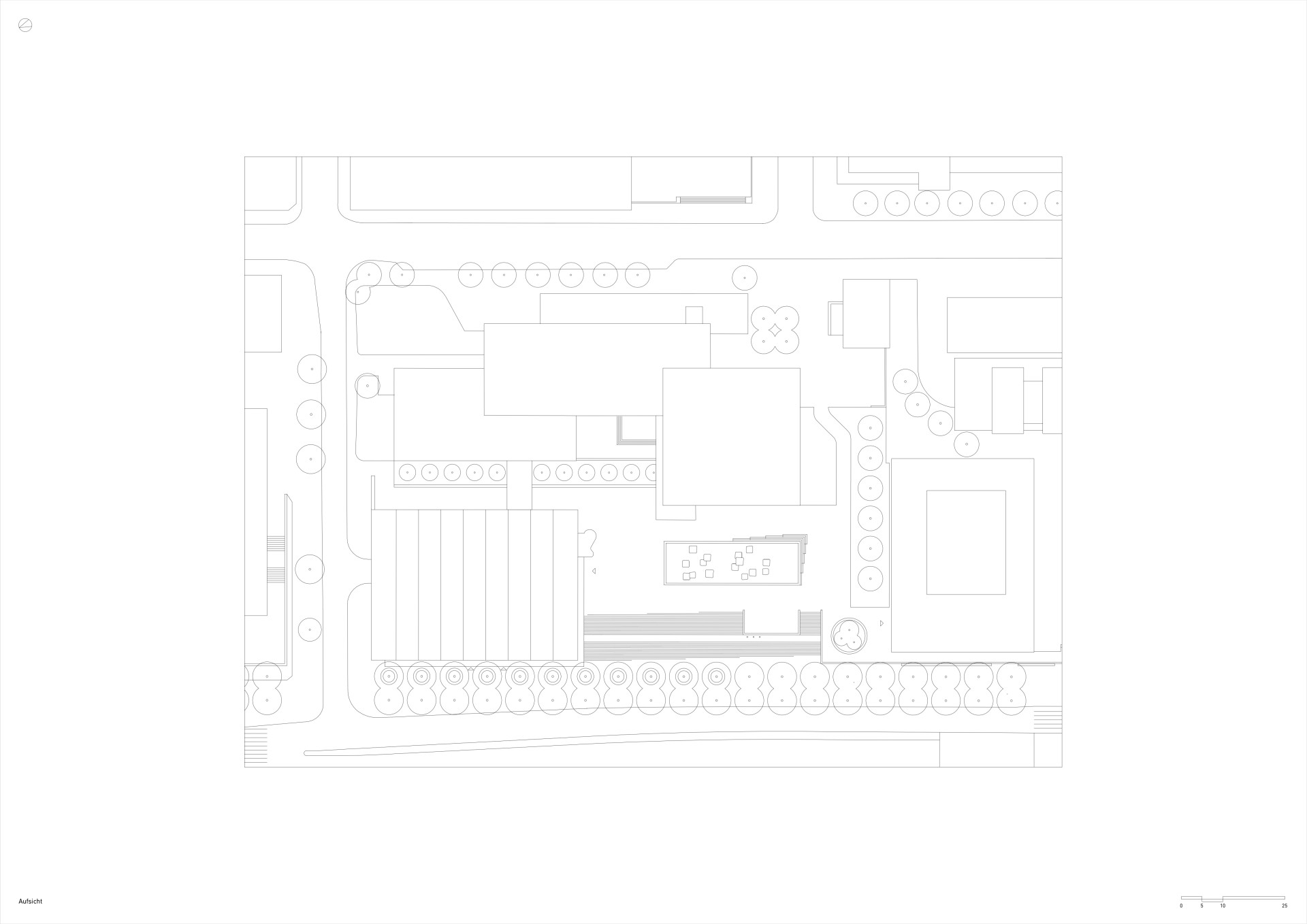 Forecourt Württembergische Landesbibliothek - Boulevard, open Staircase und Space around Fitz-Faller-Fountain